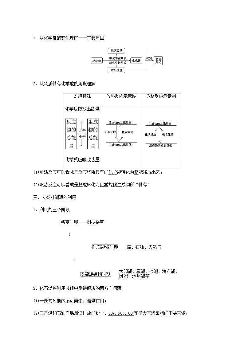 人教版 (2019)必修二 第6章 化学反应与能量 第1节 第1课时 化学反应与热能86学案02
