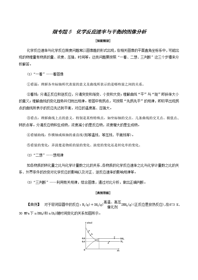 人教版 (2019)必修二第6章 化学反应与能量 第2节 微专题 5化学反应速率与平衡的图像分析93学案01