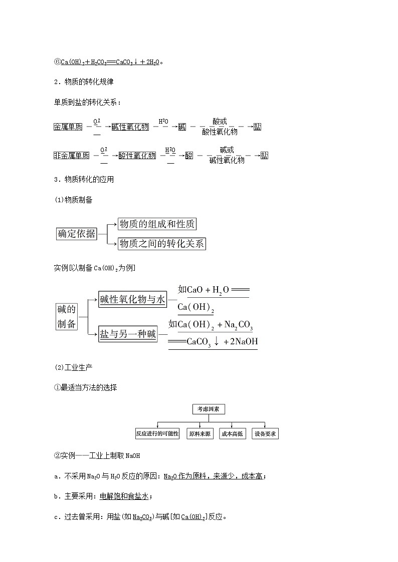 人教版必修一 第1章 物质及其变化 第1节 课时2物质的转化学案第3页