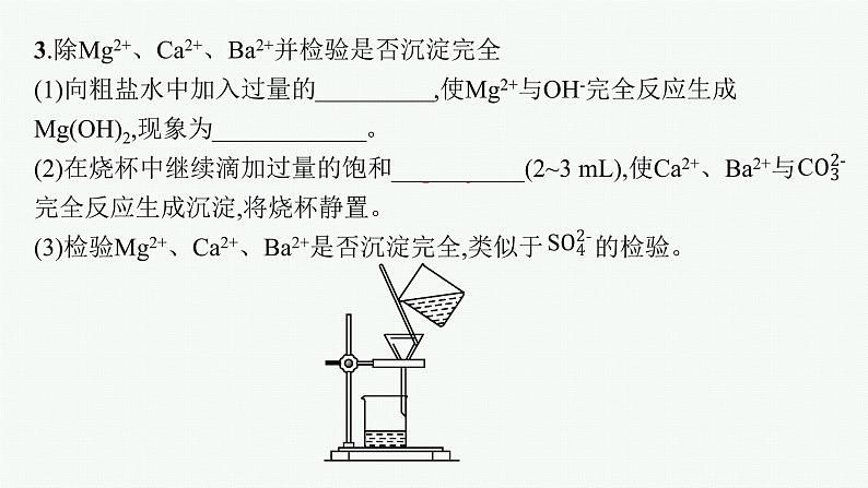 高中化学人教版必修二 第五章 实验活动4　用化学沉淀法去除粗盐中的杂质离子课件PPT第4页