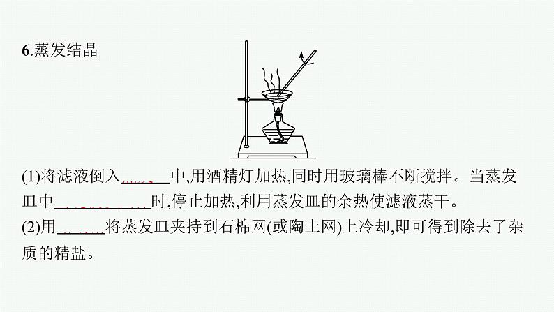 高中化学人教版必修二 第五章 实验活动4　用化学沉淀法去除粗盐中的杂质离子课件PPT第6页