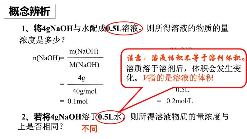 溶液组成的定量研究  第一课时课件PPT06