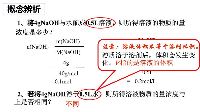 溶液组成的定量研究  第一课时课件PPT06