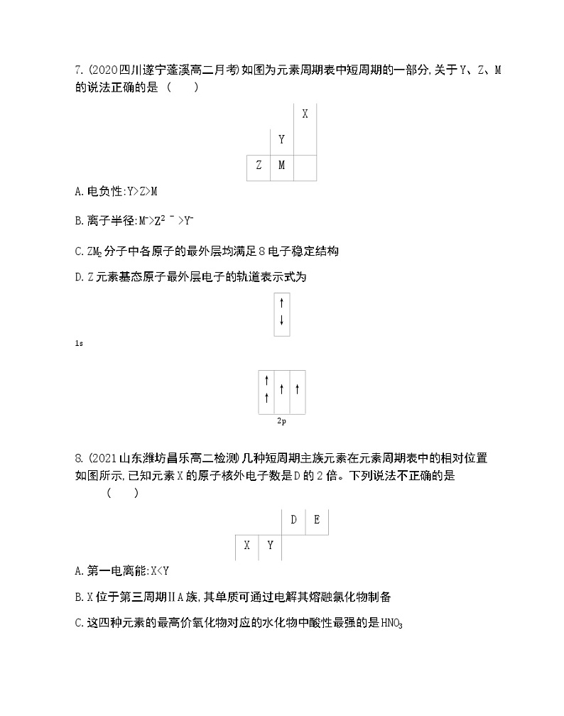 第一章达标检测-2022版化学选择性必修2 鲁教版（2019） 同步练习 （Word含解析）03
