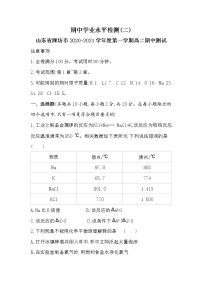 期中学业水平检测(二)（可编辑Word）-2022版化学选择性必修1 鲁教版（2019） 同步练习 （Word含解析）