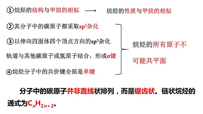 2.1.1烷烃1烷烃的结构与性质分类课件【新教材】新人教版高二化学选择性必修三07