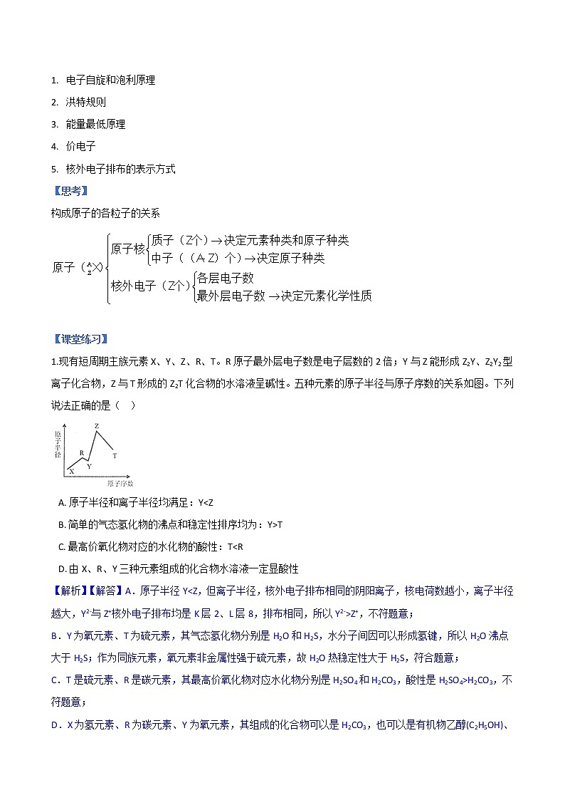 第一章 第一节+原子结构+学案-2021-2022学年高中化学人教版（2019）选择性必修二第2页