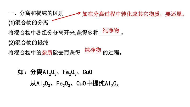 2022届高三化学一轮复习——物质的分离与提纯课件PPT03