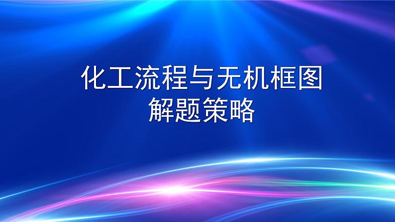 2022届高三化学高考备考一轮复习化工流程与无机框图题解题策略课件01