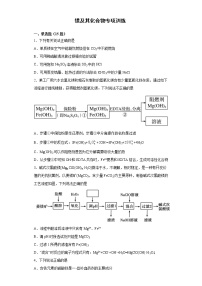 2022届高三化学高考备考一轮复习化学镁及其化合物专项训练