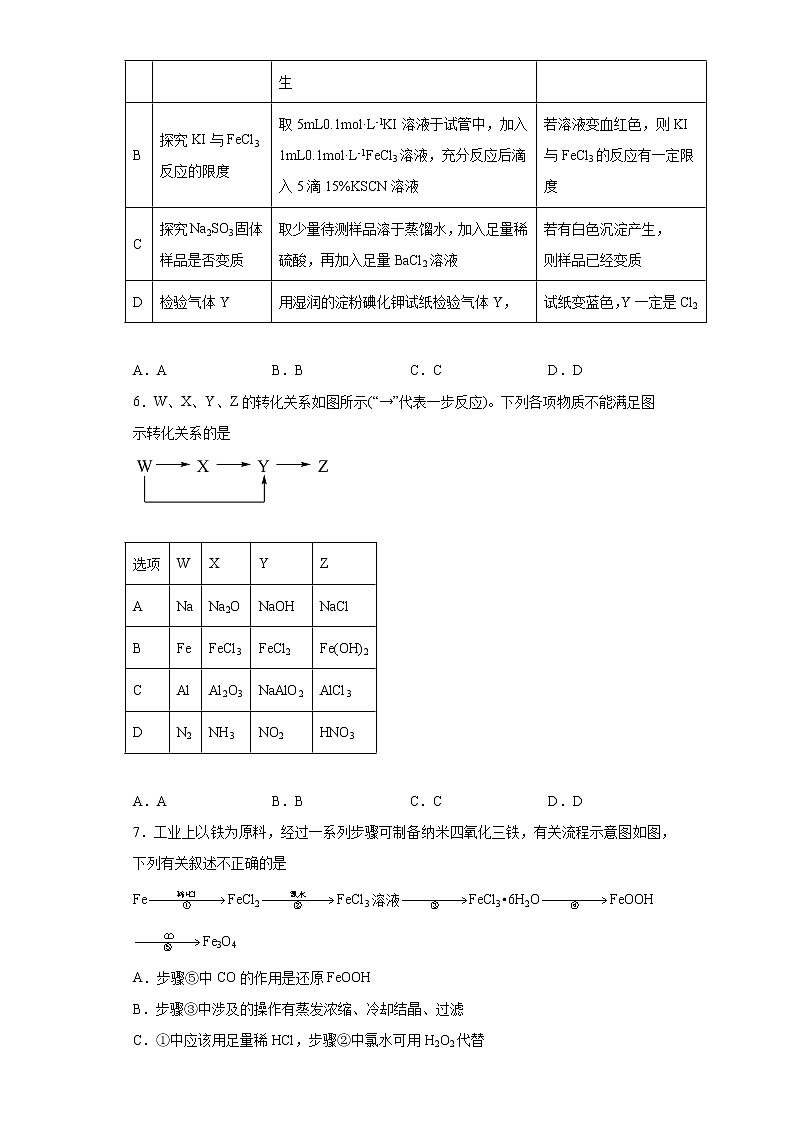 2022届高三化学高考备考一轮复习化学铁及其化合物专项训练第3页