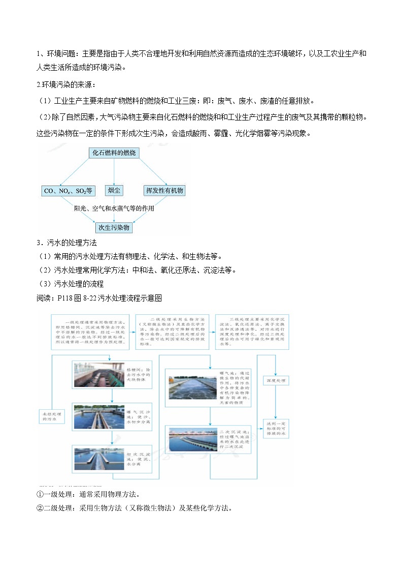 8.3    环境保护与绿色化学    教案  高中化学新人教版必修第二册（2022年）02