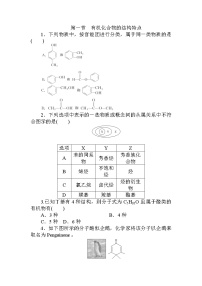 高中人教版 (2019)第一节 有机化合物的结构特点同步练习题