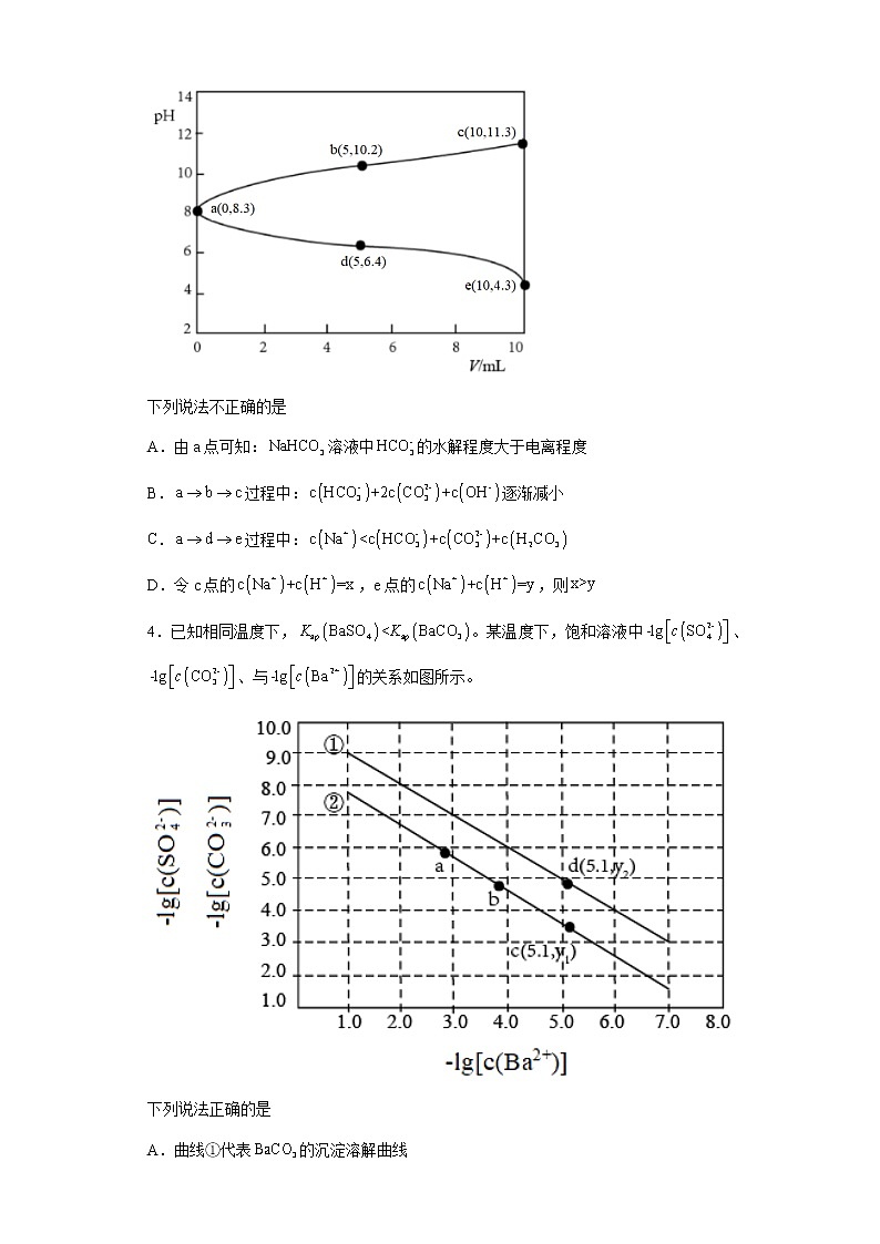 2022届高三化学高考备考一轮复习水溶液中的离子平衡专项训练第2页