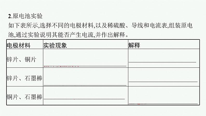 高中化学人教版必修二 实验活动6　化学能转化成电能课件PPT05