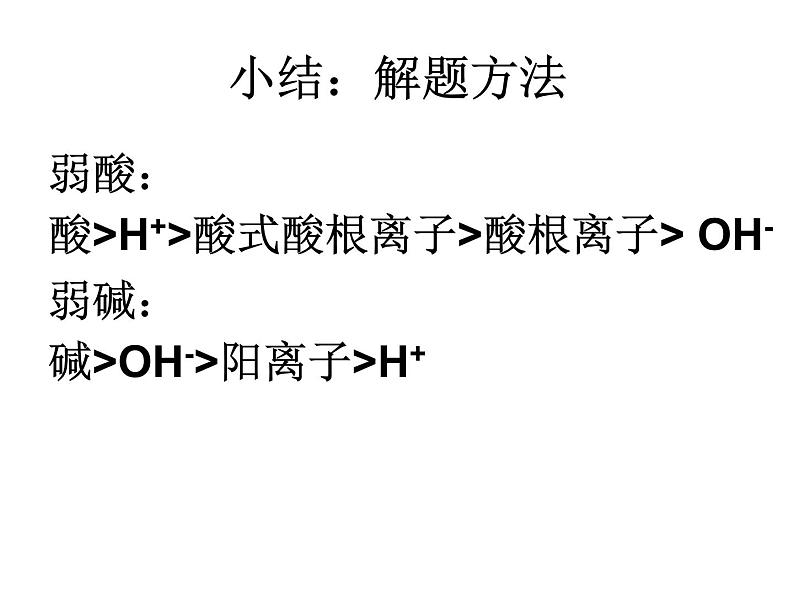 专题3 溶液中的离子反应第三单元离子浓度大小比较课件PPT08