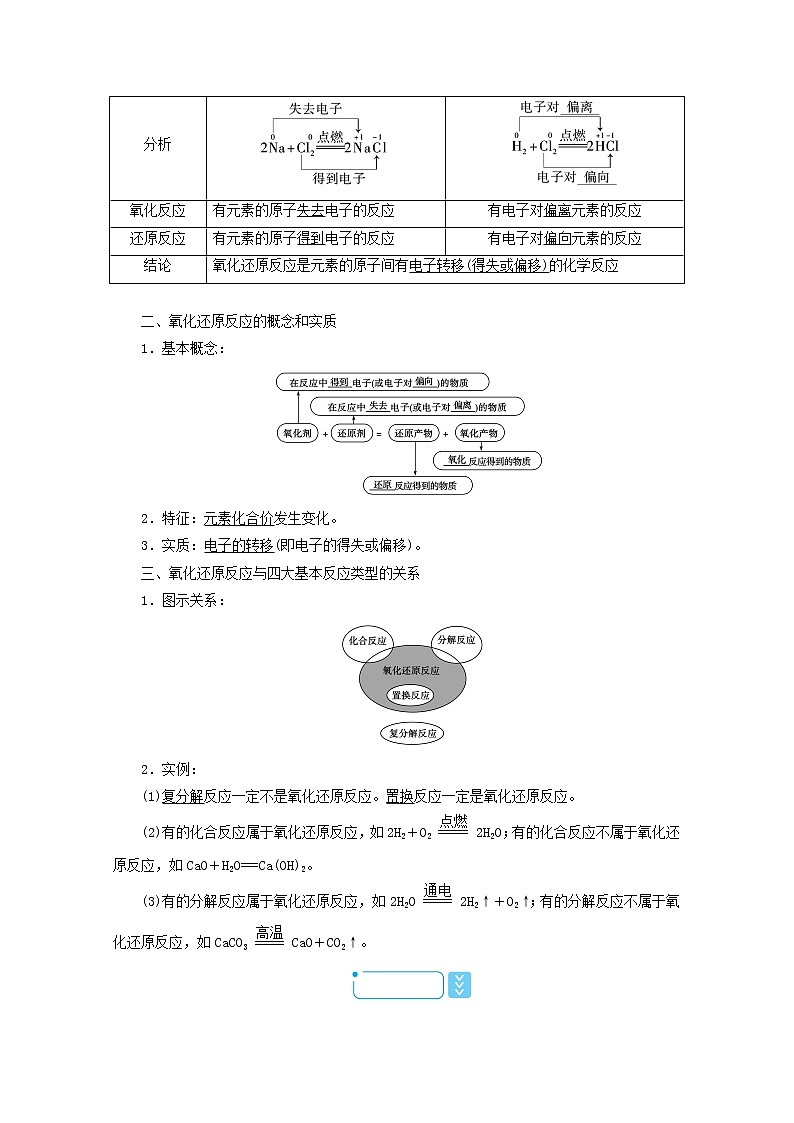 高中化学第1章物质及其变化第3节第1课时氧化还原反应学案新人教版必修第一册第3页