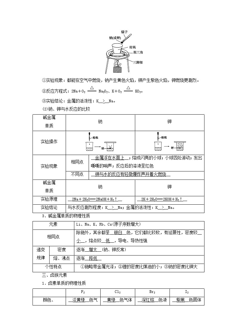高中化学第4章物质结构元素周期律第1节第3课时原子结构与元素的性质学案新人教版必修第一册第3页