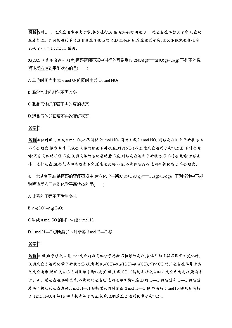 第二节　第3课时　化学反应的限度　化学反应条件的控制第2页
