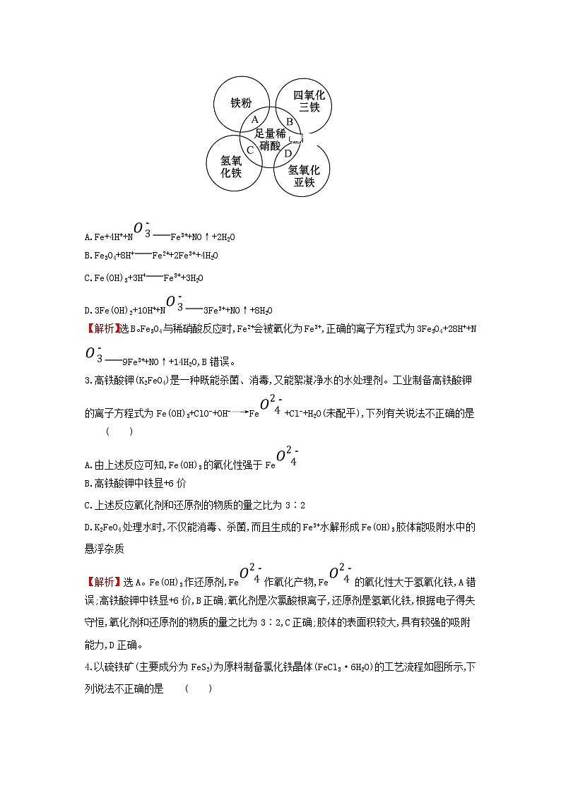 全国通用版2022版高考化学一轮复习第3章金属及其化合物3铁及其重要化合物课时作业含解析 练习02