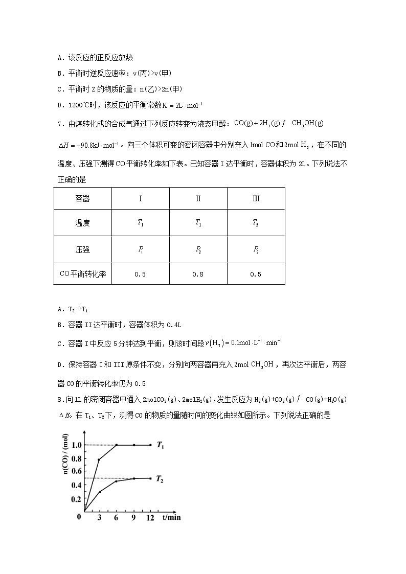 2022届高三化学一轮复习化学反应原理14等效平衡专题含解析第3页