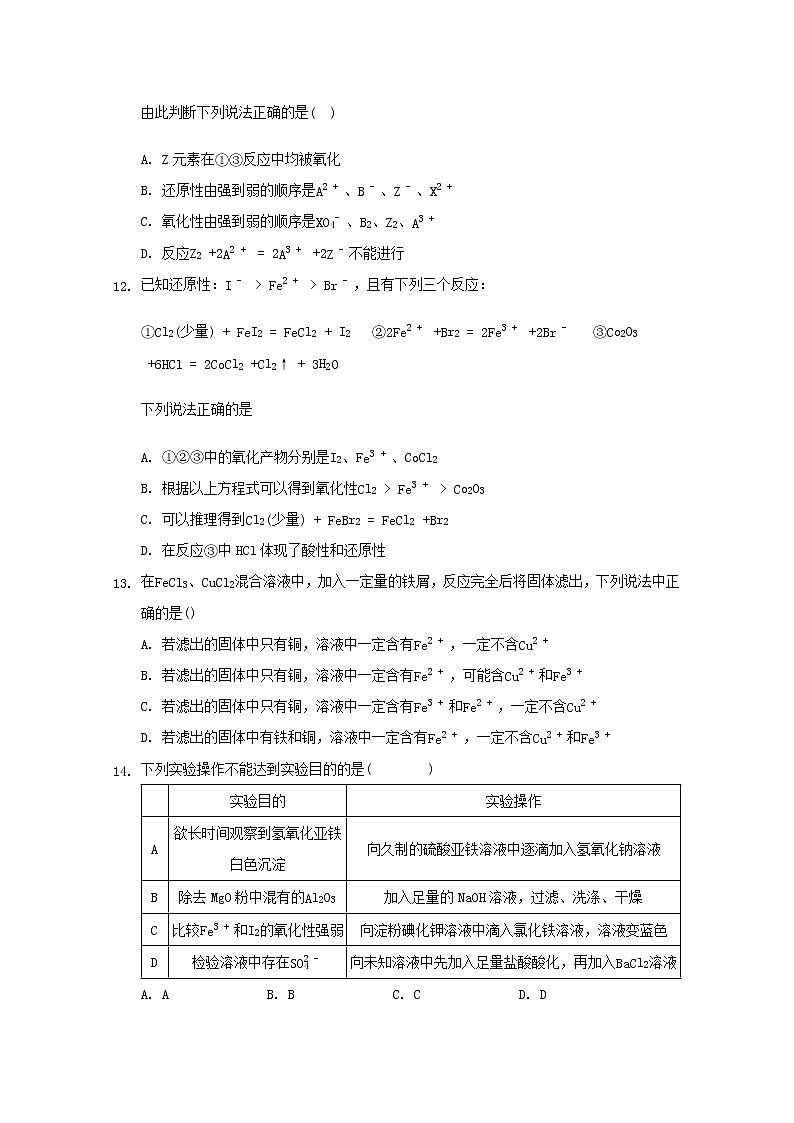 2022届高三化学一轮复习专题十五氧化还原反应基本规律含解析第3页