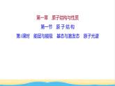 高中化学第一章原子结构与性质第一节第1课时能层与能级基态与激发态原子光谱课件新人教版选择性必修第二册
