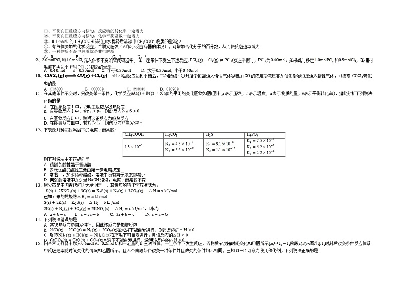 2021-2022学年江西省南昌市4校高二上学期期中联考化学试题含答案第2页