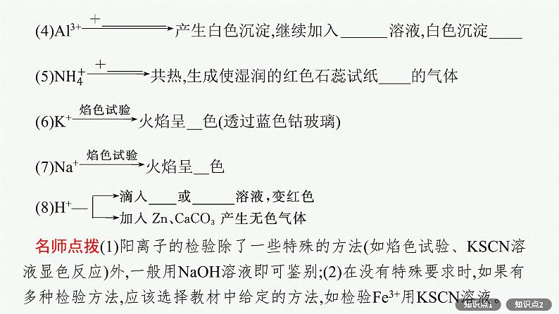 人教版新高考化学一轮复习课件--物质的检验、分离与提纯07