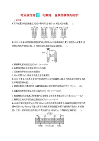 人教版新高考化学一轮复习训练-电解池　金属的腐蚀与防护