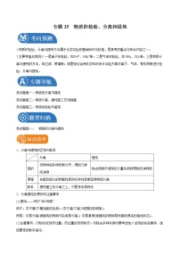 专题35  物质的检验、分离和提纯   常考点归纳与变式演练 学案  高中化学 二轮复习 人教版（2022年）