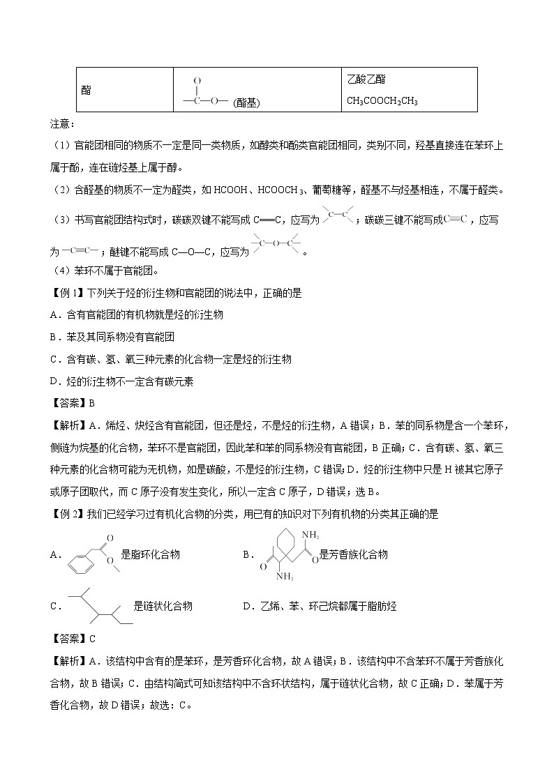 专题30  认识有机化合物  常考点归纳与变式演练 学案  高中化学 二轮复习 人教版（2022年）03