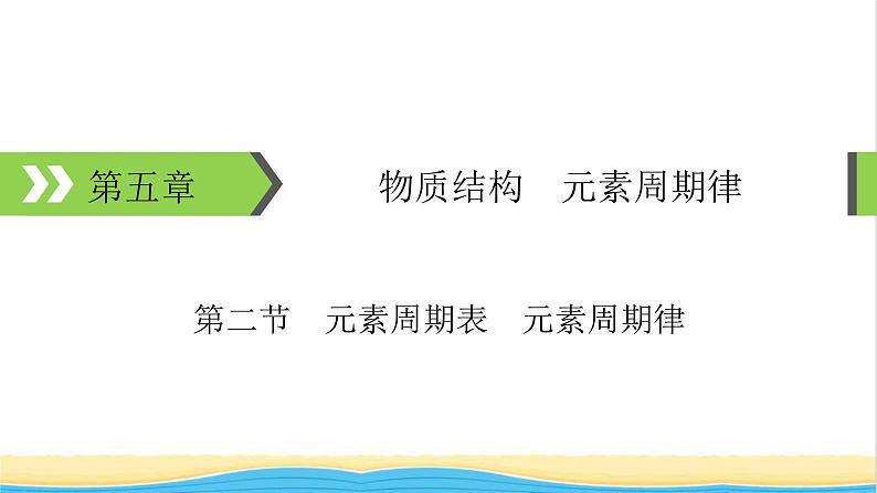 2022版高考化学一轮复习第5章物质结构元素周期律第2节元素周期表元素周期律课件第1页