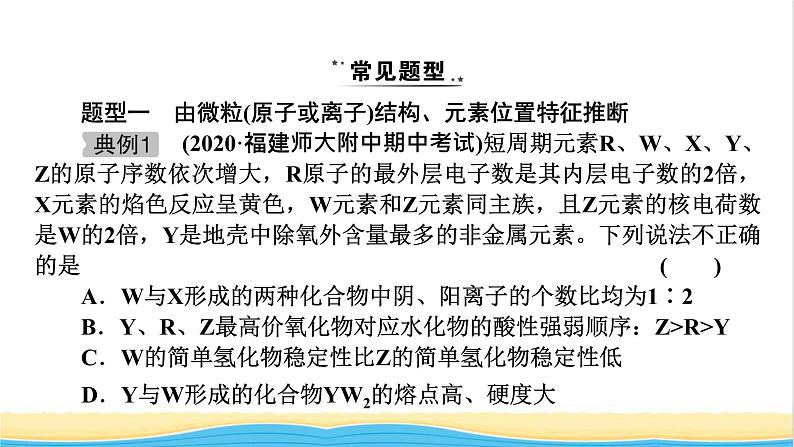 2022版高考化学一轮复习第5章物质结构元素周期律专题讲座1元素推断题的解题方法课件03