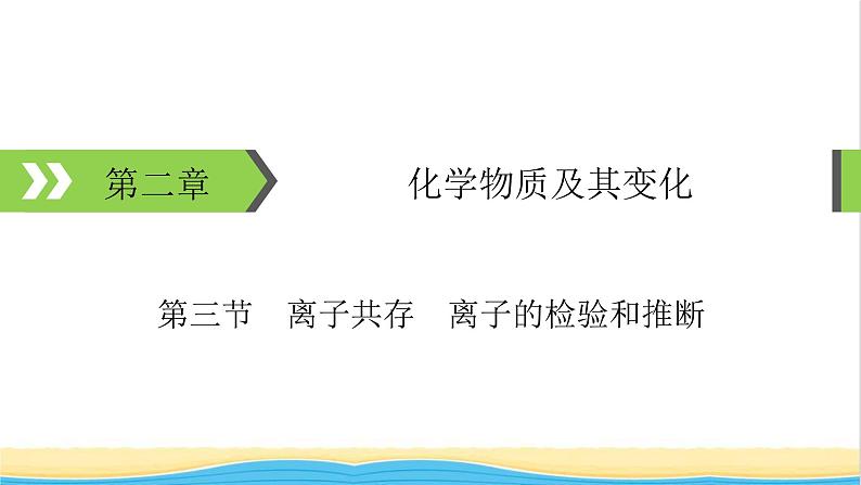 2022版高考化学一轮复习第2章化学物质及其变化第3节离子共存离子的检验和推断课件第1页