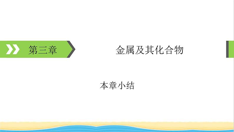 2022版高考化学一轮复习第3章金属及其化合物本章小结课件第1页