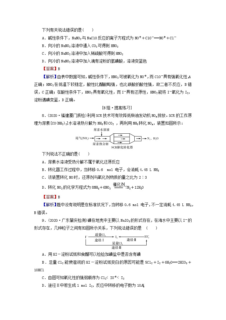 2022版高考化学一轮复习第2章化学物质及其变化第4节氧化还原反应训练含解析第3页