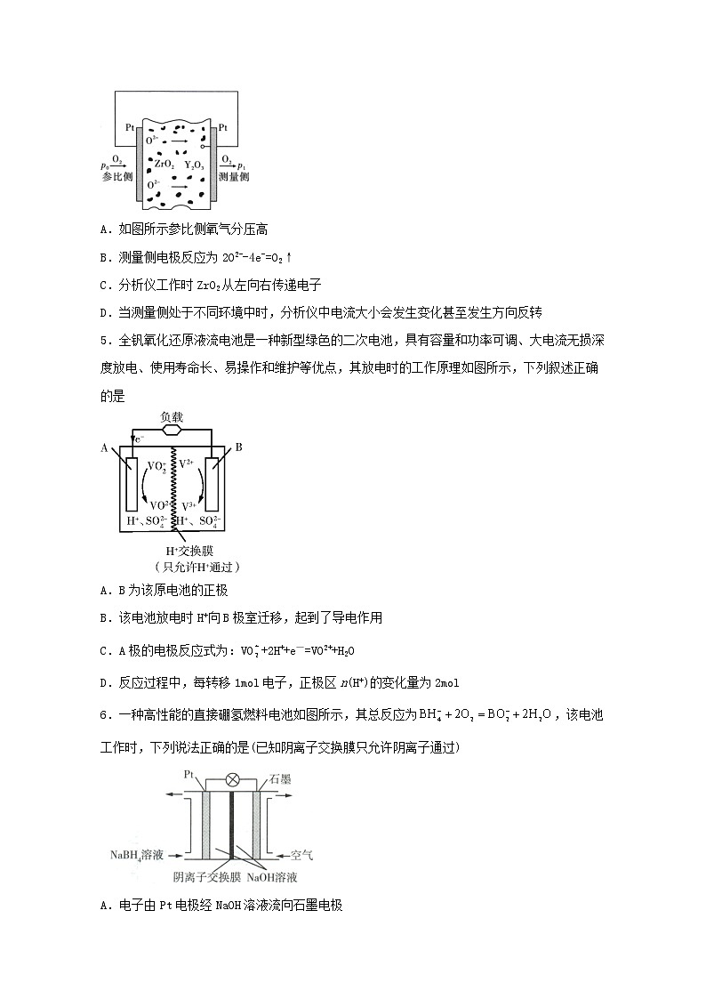 2022届高三化学一轮复习化学反应原理题型必练50原电池原理含解析第2页