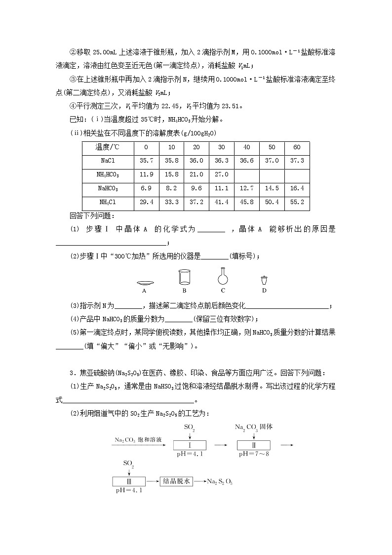 2022高考化学一轮复习专练22化学工艺流程题含解析第2页