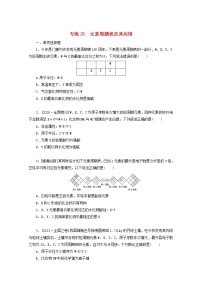 2022高考化学一轮复习专练25元素周期表及其应用含解析