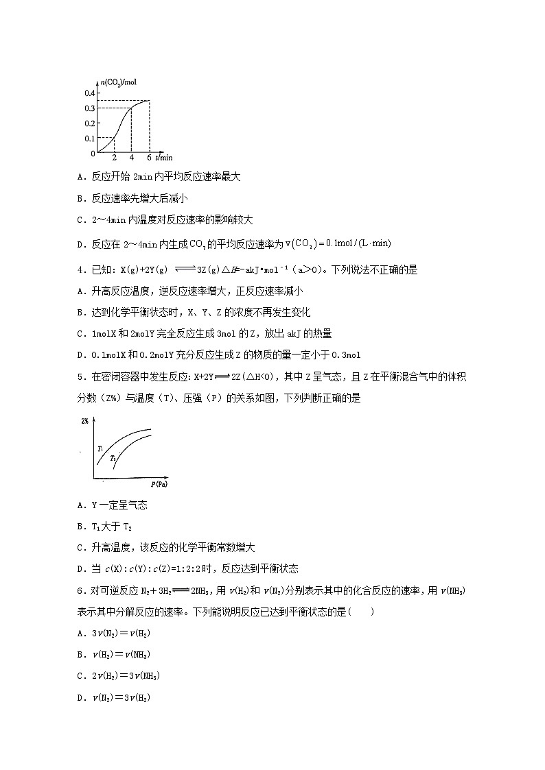 高中化学第二章化学反应方向限度与速率第二节化学反应限度二练习含解析鲁教版选择性必修1第2页