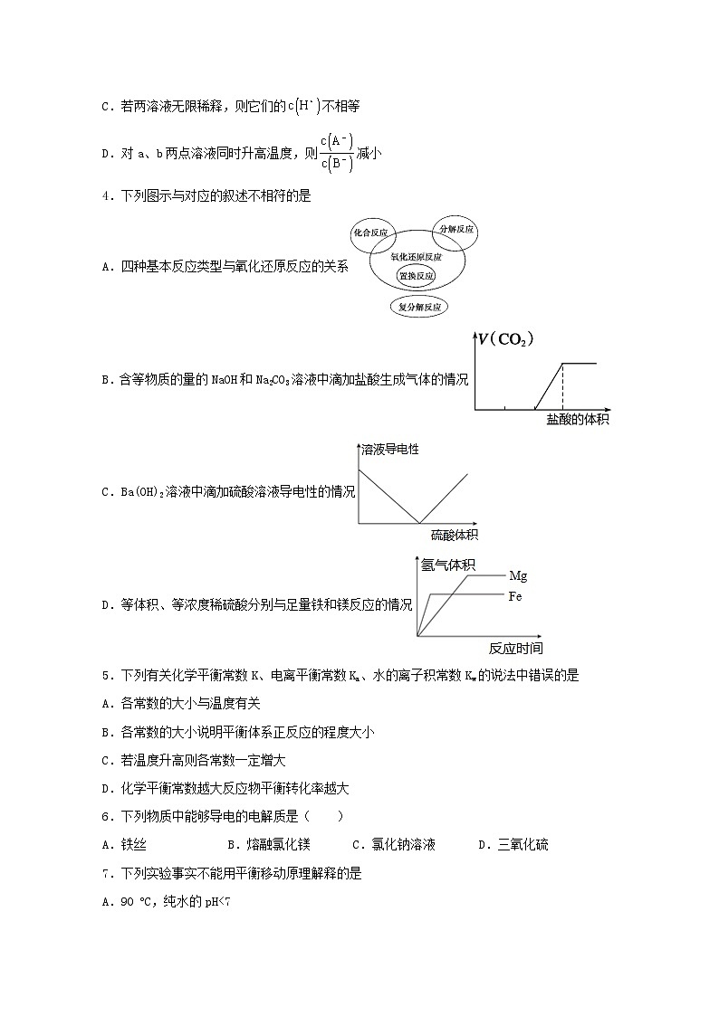 高中化学第三章物质在水溶液中的行为第一节水与水溶液四练习含解析鲁教版选择性必修102