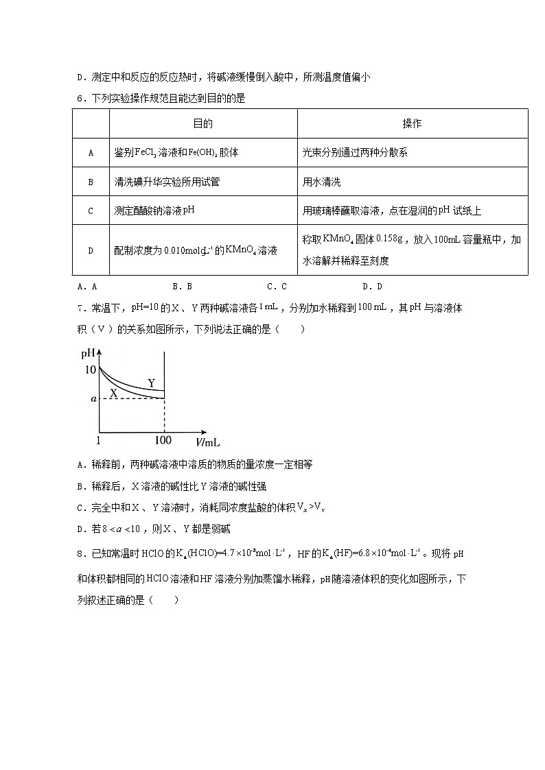 2022届高三化学一轮复习化学反应原理题型必练22溶液酸碱性与PH值综合题含解析第2页