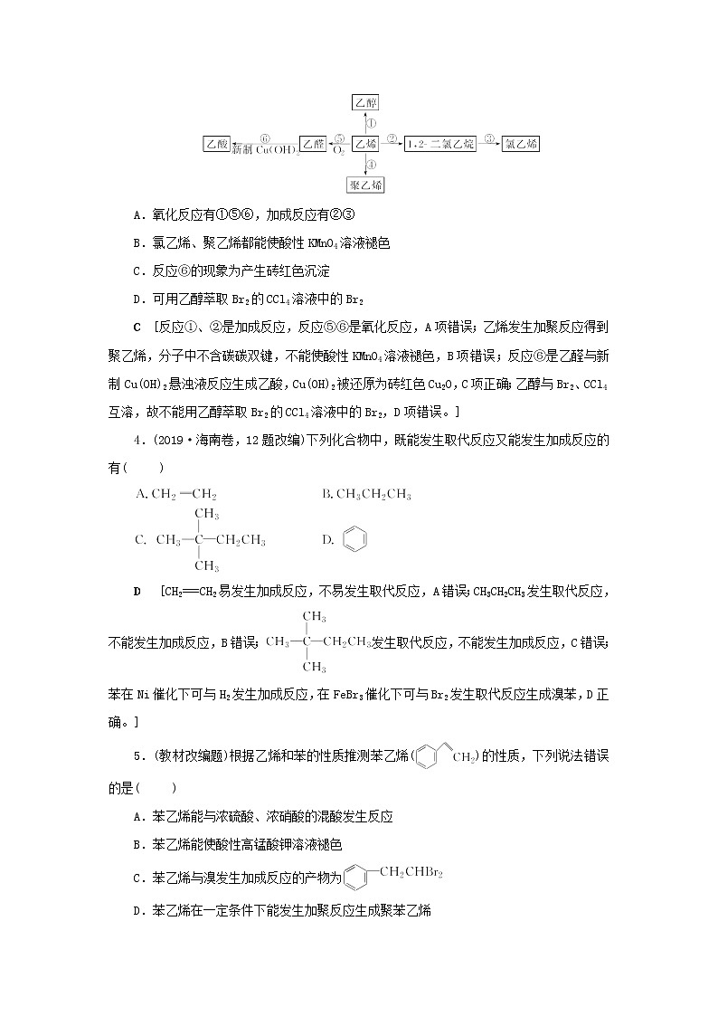 高考化学一轮复习第9章常见的有机化合物第1讲重要的烃训练含解析第2页