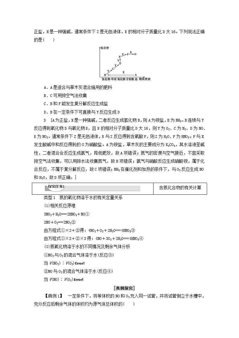 2021_2022学年新教材高中化学第5章化工生产中的重要非金属元素第2节能力课时2含氮化合物的转化计算和综合实验学案新人教版必修第二册02