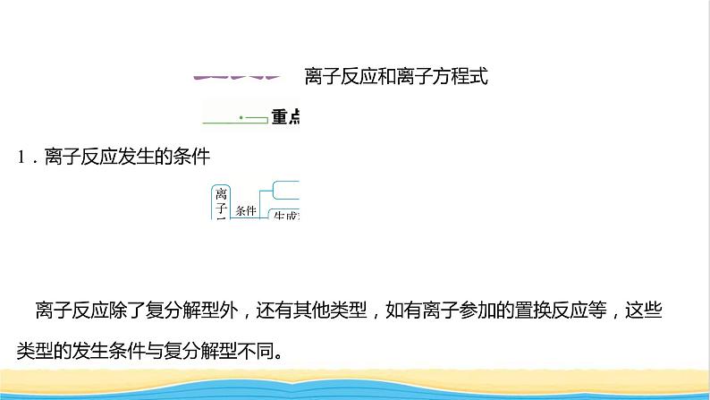 2021_2022学年新教材高中化学第2章元素与物质世界第2节第2课时离子反应课件鲁科版必修102