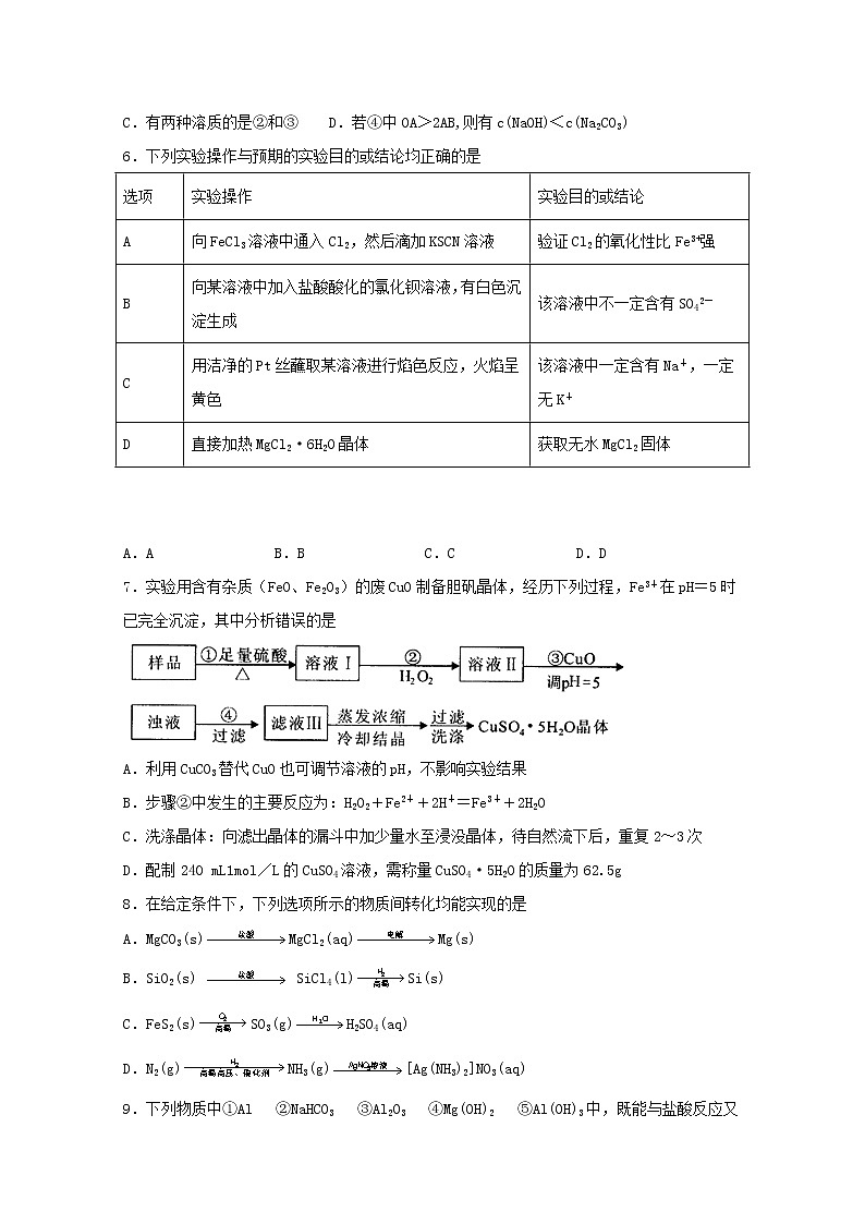 2021_2022学年新教材高中化学综合过关检测二鲁科版必修102