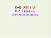 高中化学第一章从实验学化学第一节第1课时化学实验安全过滤和蒸发课件新人教版必修1
