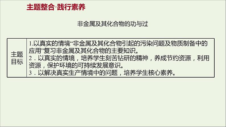 高中化学第四章非金属及其化合物阶段素养提升课课件新人教版必修102