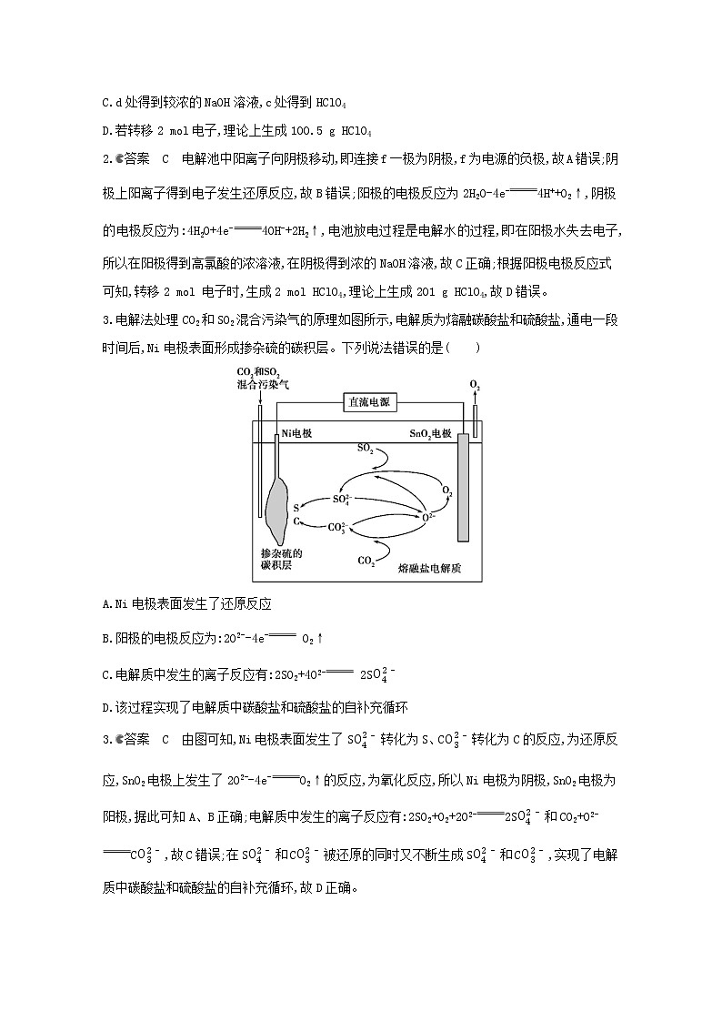 通用版2022届高三化学一轮复习强化训练电解池金属的电化学腐蚀与防护2含解析第2页
